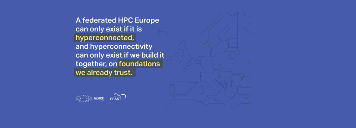 Hyperconnecting European HPC sites banner image for animation