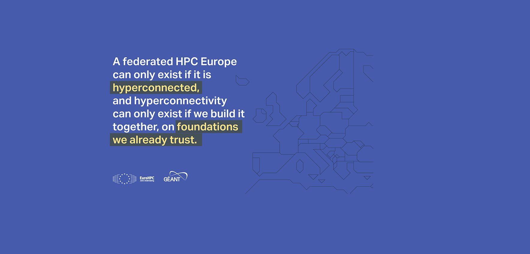 Hyperconnecting European HPC sites banner for animation